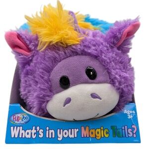 Flipazoo Magic Tails Blue Dragon Purple Unicorn Plush Reversible Toy 1410